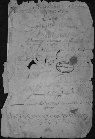 Baptêmes, mariages, sépultures (1642-1664)