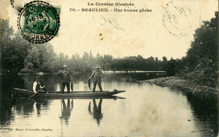 "La Corrèze Illustrée. 70. - Beaulieu - Une bonne pêche".