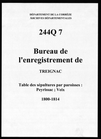 Paroisses de Peyrissac, Veix