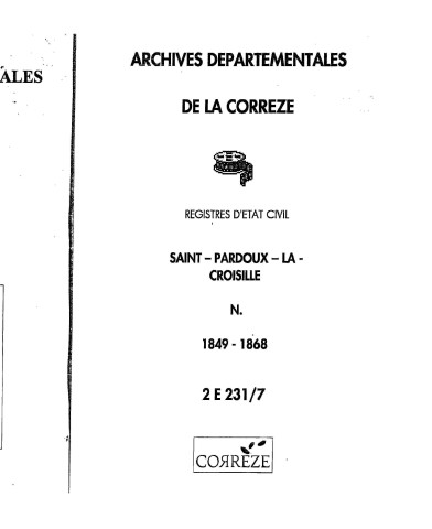 Naissances (1849-1868)