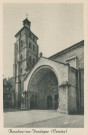 Beaulieu-sur-Dordogne : "Beaulieu-sur-Dordogne (Corrèze) - 5357. - Le clocher et le portail (XIIe et XIIIe s.)".