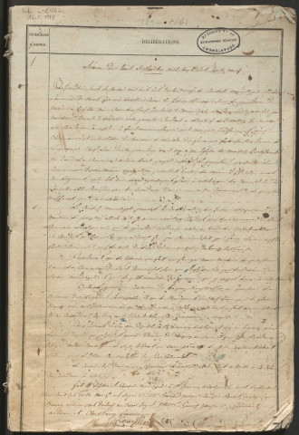 Délibérations du conseil municipal. 08 septembre 1839-22 mai 1881
