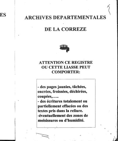 Naissances, mariages, décès (1853-1862)