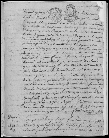 Décès, table des décès (1793-1802)