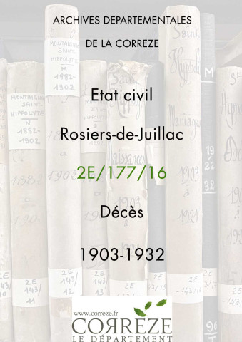 Décès (1903-1932).