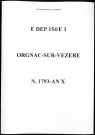 Naissances et tables (1793-1803)