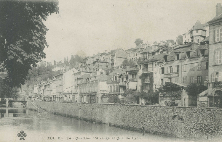 Tulle : "Tulle - 74 - Quartier d'Alverge et quai de Lyon".