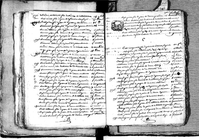 Tables décennales des naissances (1792-1802)