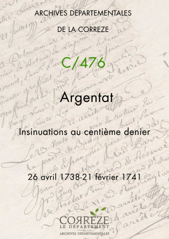 26 avril 1738-21 février 1741