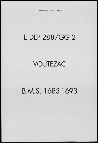 Baptêmes, mariages, sépultures (1683-1693)