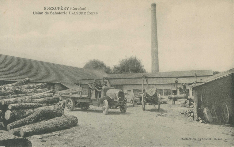 Saint-Exupéry-les-Roches : "St-Exupéry (Corrèze) - Usine de saboterie Dalègre frères".
