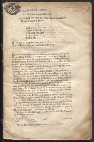 1er juillet 1720-16 février 1722