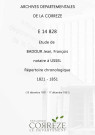 Répertoire chronologique : 15 décembre 1821-17 décembre 1851