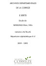 Répertoire alphabétique : A-V
