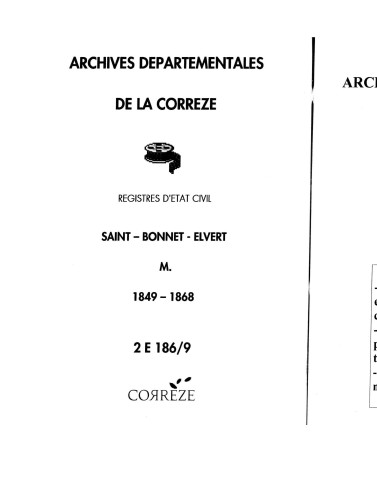 Mariages (1849-1868)