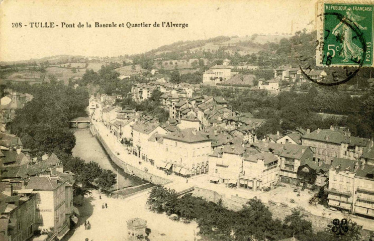 "208 - Tulle - Pont de la Bascule et Quartier de l'Alverge".