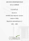 Répertoire alphabétique : A-Z; répertoire chronologique : 2 septembre 1882 - 26 avril 1883