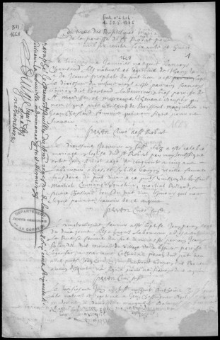 Baptêmes, mariages, sépultures (1668-1792)