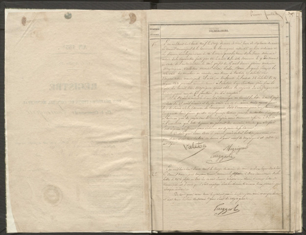 Délibérations du conseil municipal. 12 mai 1839-21 décembre 1862