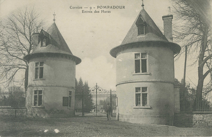 Arnac-Pompadour : "Corrèze - 9 - Pompadour - entrée des haras".