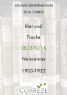Naissances (1903-1922).