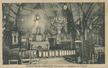 Chartrier-Ferrière : "Chartrier-Ferrière (Corrèze) - Intérieur de l'église". Eglise de Chartrier