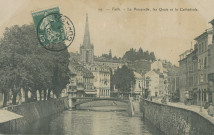 Tulle : "29. - Tulle. - La passerelle, les quais et la cathédrale.".