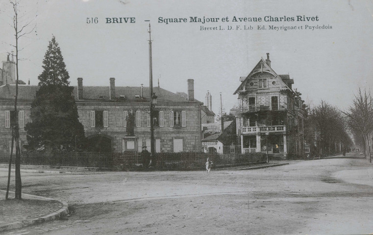 Brive-la-Gaillarde : "516 Brive - Square Majour et avenue Charles Rivet".