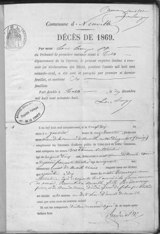 Décès (1869-1881)