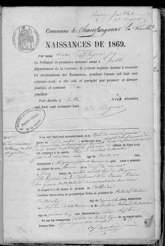 Naissances (1869-1881)