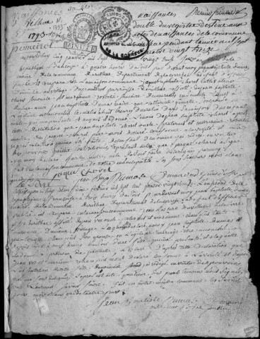 Naissances, mariages, décès (1793-1801)