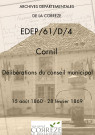 Délibérations du conseil municipal. 15 août 1860-28 février 1869