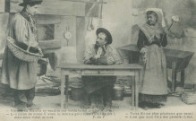 Folklore (scènes de) : "13. en Limousin - Votre fils est plus généreux que vous ! C'est que mon fils a des parents riches.". texte en limousin.