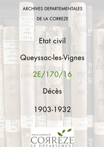 Décès (1903-1932).