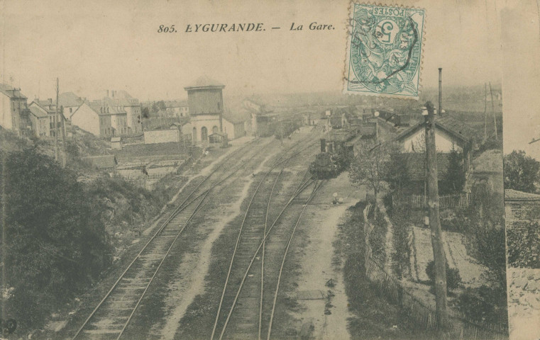 Eygurande : "805. Eygurande. - La gare.".