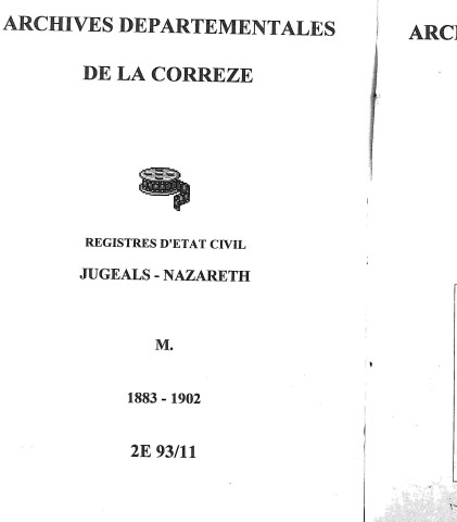 Mariages (1883-1902)