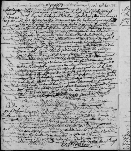 Baptêmes, mariages, sépultures (1782-1791)