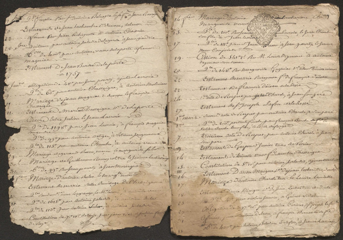 Répertoire chronologique : 9 août 1756-28 décembre 1768