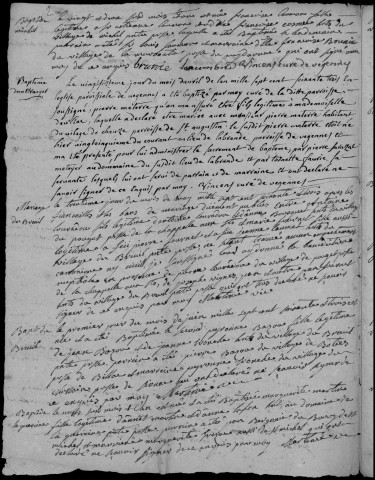 Baptêmes, mariages, sépultures (1763-1792)