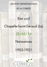 Naissances (1903-1921).