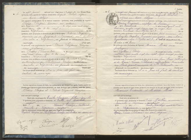 Mariages (1922-1932).