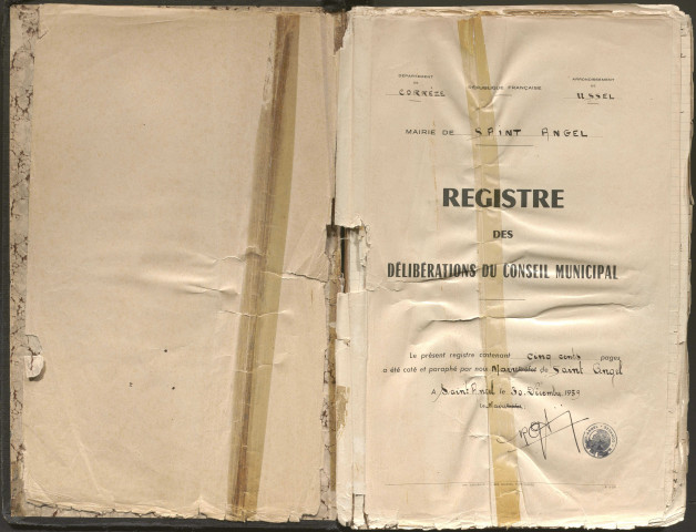 Délibérations du conseil municipal. 30 décembre 1959-19 mars 1989