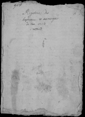 Baptêmes, mariages, sépultures (1763-1772)