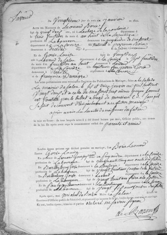 Mariages (1822-1832)