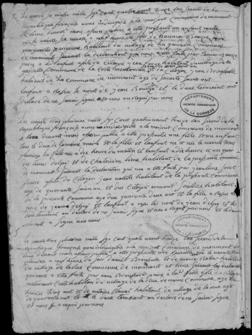 Naissances, mariages, décès et tables (1793-1802)