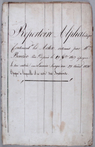 Répertoire alphabétique : A-V