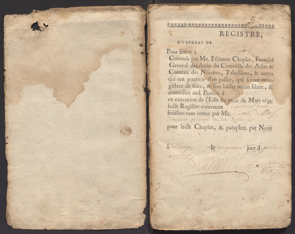 1er septembre 1700-20 septembre 1701