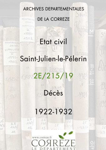 Décès (1922-1932).