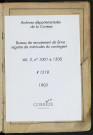 Classe 1903 : matricules 1001 à 1500.