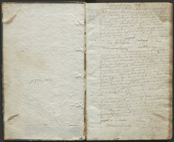 Délibérations du conseil municipal. 02 mai 1824-27 juillet 1851